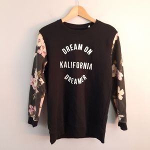 Kendall & Kylie Kalifornia Dreamer Sweatshirt Floral Broken Sweatshirt